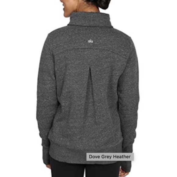 Alo Haze LS Top Dove Heather Gray NWT - Picture 2 of 2
